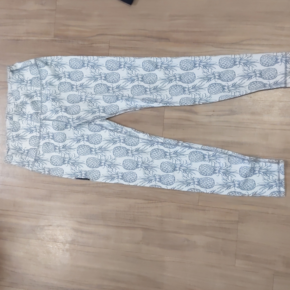 White pineapple leggings
